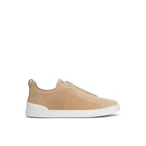 Zegna Men Triple Stitch Suede Sneakers